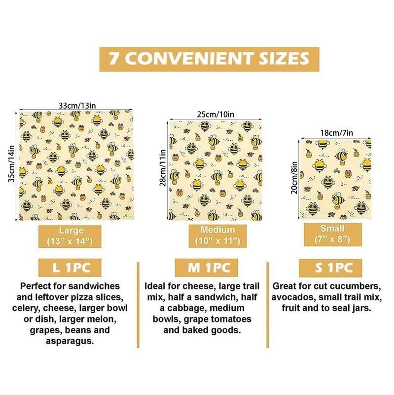 3pcs Reusable Food Fresh Keepi - Beeswax Wrap Reusable recension och pris