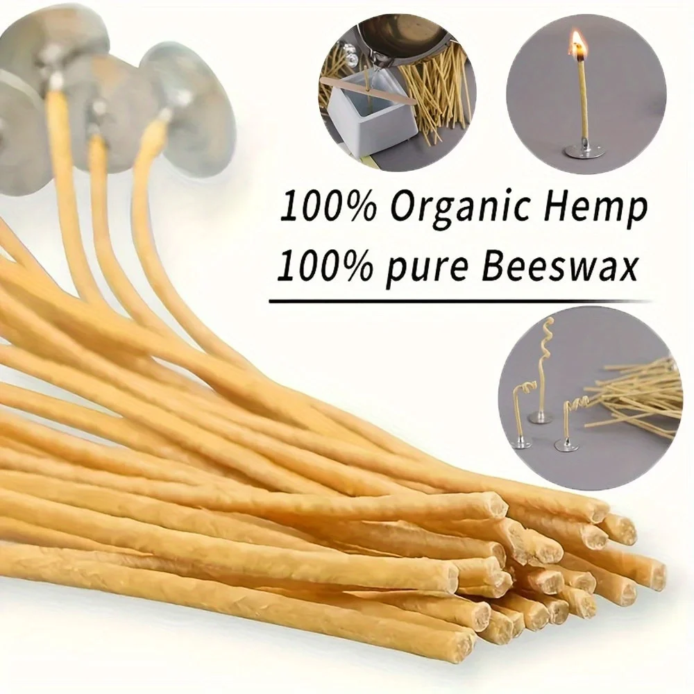 Candle Wicks 50 PCS 8 Inch Hem - Beeswax Wrap Reusable recension och pris